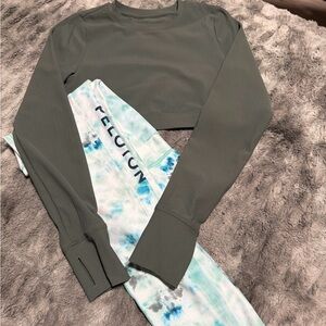 “Peloton Matching Workout Set Medium | Tie Dye Leggings + Crop Top